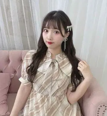 evelyn 리본 롱 op