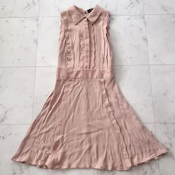 ELISABETTA FRANCHI 슬리브리스 원피스 핑크 베이지 40