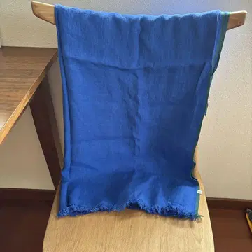 미사용 새상품급! Kinotto 키노토 대형 스톨 린넨 블루