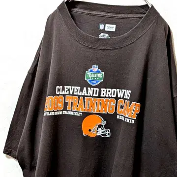 NFL 클리브랜드 브라운스 트레이닝 캠프 티셔츠 브라운 2XL 구제 의류