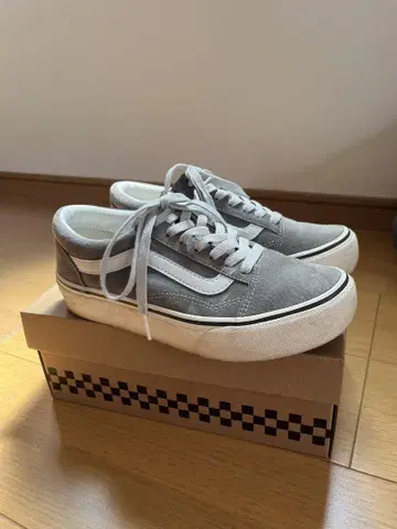 Vans 올드스쿨 그레이 스웨이드 스니커즈 24cm 박스 포함