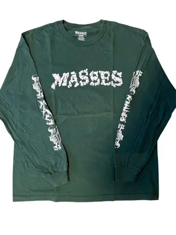MASSES 다크 그린 긴팔 티셔츠 XL