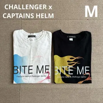 캡틴스 헬름 챌린저 콜라보 티셔츠 블랙 화이트 M 2장 세트