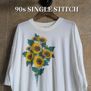 90s 해바라기 썬플라워 티셔츠 싱글 스티치