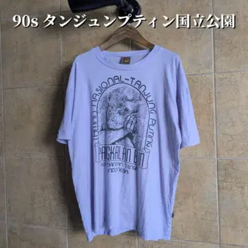 90s 애니멀 퍼플 탄주 쁘띠 국립공원 티셔츠