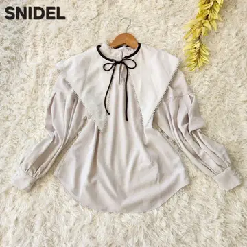 스나이델 SNIDEL 빅 옷깃 리본 블라우스 긴팔 2way