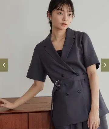PUBLIC TOKYO 린넨 느낌의 하프 슬리브 셔츠 자켓