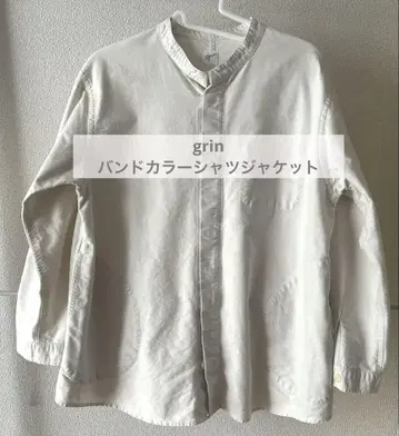 grin 그린 밴드 카라 옥스퍼드 셔츠 자켓 사이즈 2