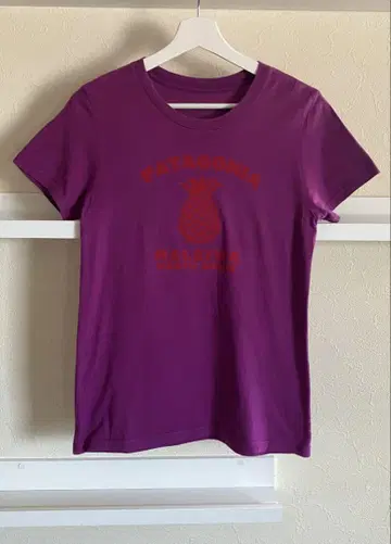 PATAGONIA 파타고니아 오가닉 코튼 T 퍼플 미국산 S