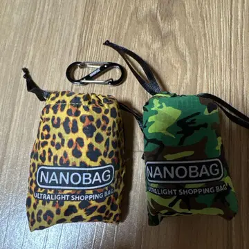 NANOBAG 나노 백 레오파드 카모플라쥬 카라비너 포함
