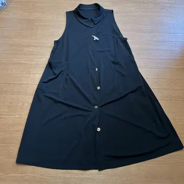 블랙 슬리브리스 롱 베스트, 오버롤 스커트