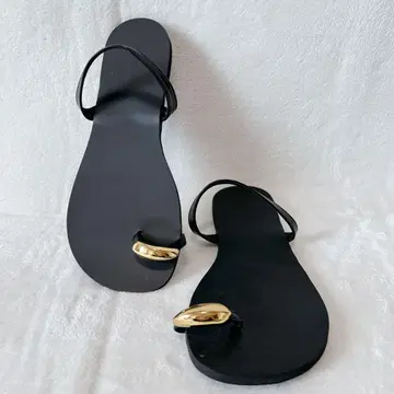 crie conforto 크리 컴포트 메탈릭 라인 플립플랍