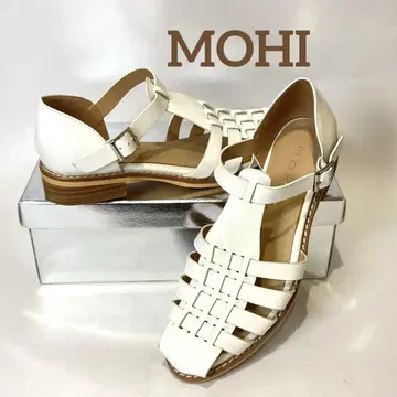 새상품급 모히 MOHI 구르카 샌들 화이트 플랫 샌들 36