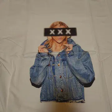 GOD SELECTION XXX 데님 프린트 티셔츠 M