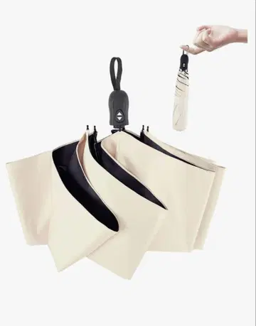 우천 겸용 접이식 우산 베이지