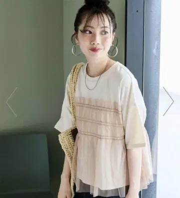 FREAK'S STORE 튤 프릴 도킹 티셔츠 [한정판]