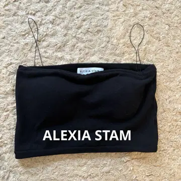 ALEXIA STAM 패드 인 튜브 탑 블랙 S 알리시아 스탐