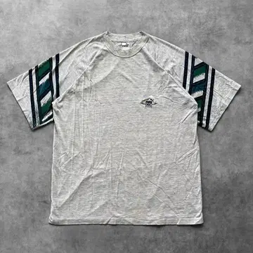 구제 의류 PUMA 푸마 디자인 슬리브 티셔츠 XL 패턴 라이트 그레이