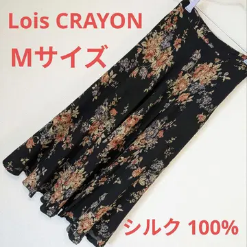 로이스크레용 Lois CRAYON 클래시컬 플라워 플레어 롱 스커트