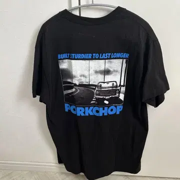 PORKCHOP 백 프린트 티셔츠 블랙