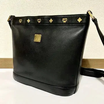 MCM 엠씨엠 빈티지 가죽 숄더백 블랙
