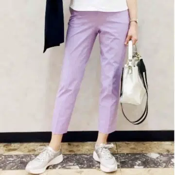 비쓰리 접촉 냉감 라벤더 테이퍼드 팬츠 L 사이즈 정도 34 사이즈
