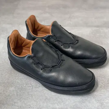 midorikawaryo chain square 가죽 슬립온 black