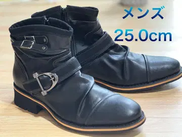 남성용 블랙 엔지니어 부츠 25.0cm [AmeStar]