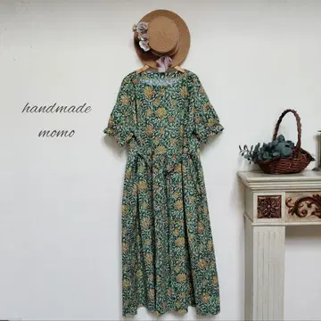 handmade 윌리엄 모리스 (허니 서클) 원피스 free 반팔