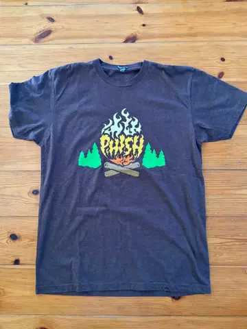 PHISH 모닥불 디자인 티셔츠 (브라운)