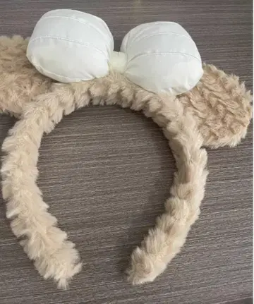 동물 귀 디자인 헤어밴드 베이지