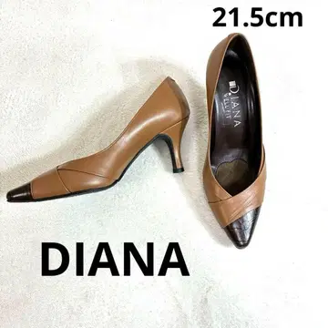 미사용품/다이애나/브라운/펌프스/21.5cm/well fit