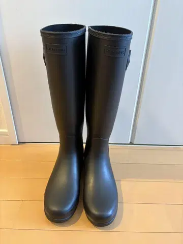 Hunter 레인부츠 롱 부츠 올 블랙
