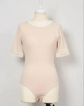 Tulle Trim Rib Leotard 반팔 rosarymoon