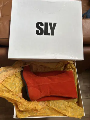 SLY 오렌지 니하이 부츠