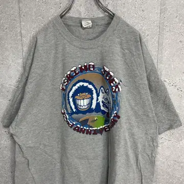 헤인즈 ESKIMO JOES 기업 로고 캐릭터 프린트 티셔츠 2XL
