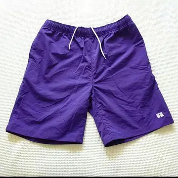 미사용 러셀 애슬레틱 나일론 하프 팬츠 L~XL 샤카 팬 보라색