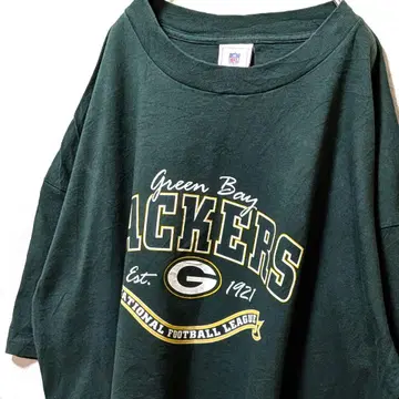 NFL 그린베이 패커스 로고 티셔츠 그린 그린 2XL 구제 의류