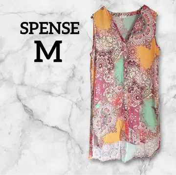 SPENSE [M] 꽃무늬 슬리브리스 원피스 페이즐리 세련된