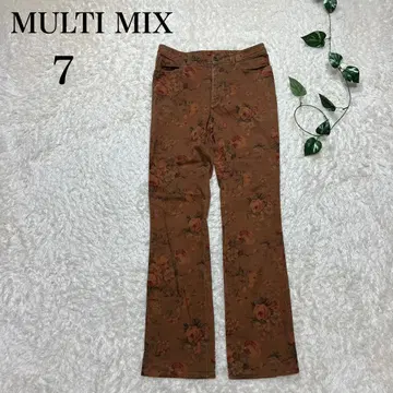 MULTI MIX 캐주얼 팬츠 여성용 브라운 브라운 7 사이즈