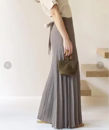 TODAYFUL 플리츠 글리터 팬츠