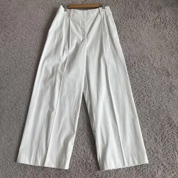 PLST 화이트 린넨 블렌드 와이드 팬츠 XL