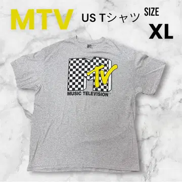 [세련된] MTV 프론트 빅 로고 티셔츠 sizeXL 그레이 새상품