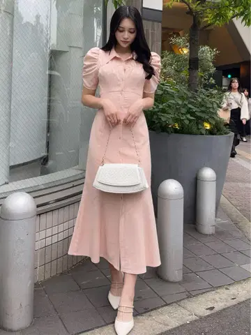 포인트 개더 머메이드 원피스