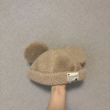 디즈니 미키 팬 캡 보아 캡 베이지
