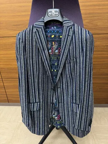 ETRO 남성용 스트라이프 테일러드 자켓 [사이즈 52]