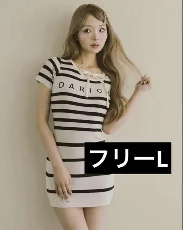 Darich 다리치 멀티 보더 니트 미니 원피스 IVO 프리 L
