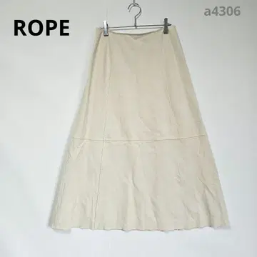 ROPE 로페 플레어 스커트 롱 베이지 38 사이즈 예쁜 스웨이드
