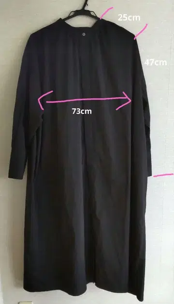 블랙 롱 셔츠 원피스 사이즈 48