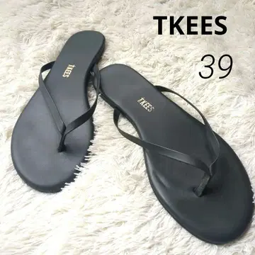 TKEES 블랙 비치 샌들 블랙 39 가죽 24cm